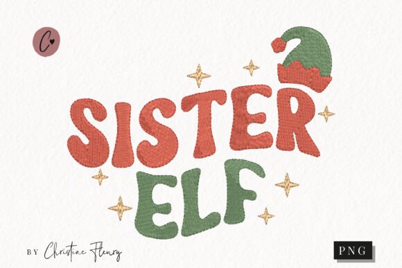 Download Faux Embroidery Sister Elf PNG - Premium Resources