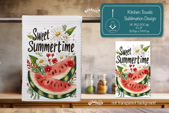 Download Summer Kitchen Dish Towel Sublimation - Dish Collection